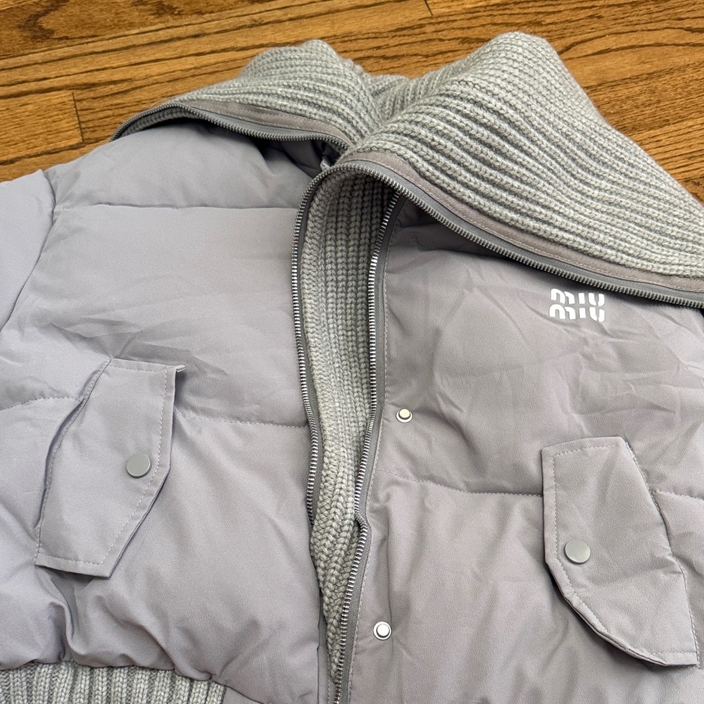 Light Gray Puffer Jacket - image 4